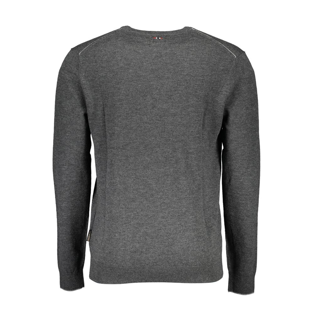 Napapijri Grauer Pullover aus Wolle für Männer