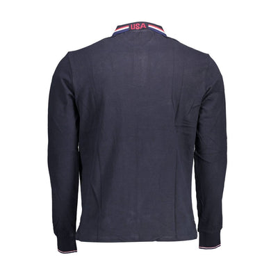 U.S. POLO ASSN. Blaues Baumwoll-Poloshirt für Männer