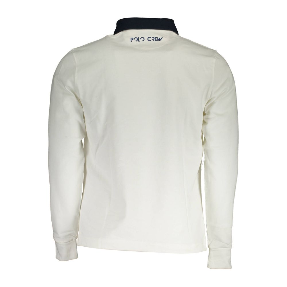 La Martina Weißes Baumwoll-Poloshirt für Männer