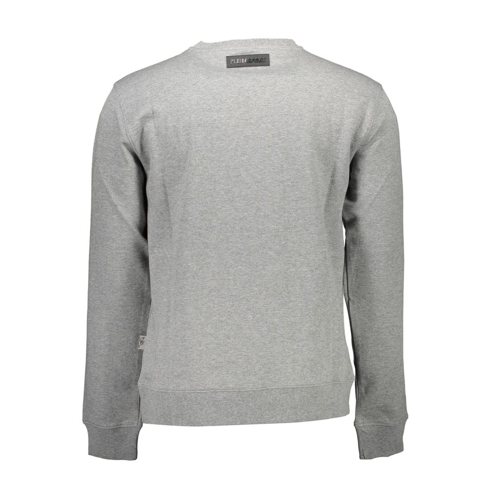 Plein Sport Grauer Baumwollpullover für Männer