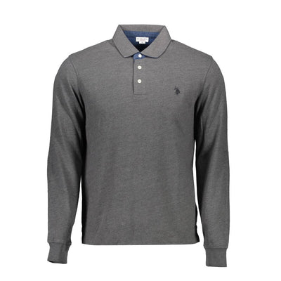 U.S. POLO ASSN. Graues Baumwoll-Polohemd für Männer