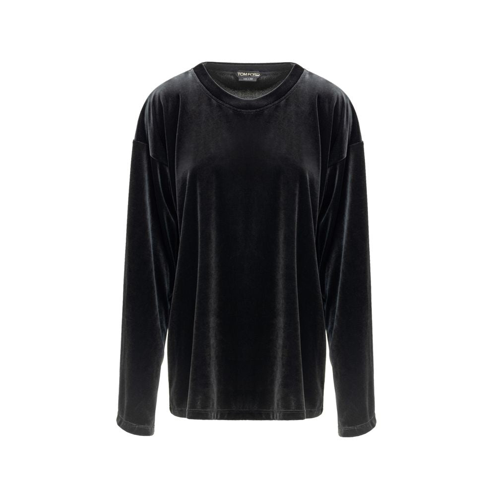 Tom Ford Schwarzes Synthetikhemd