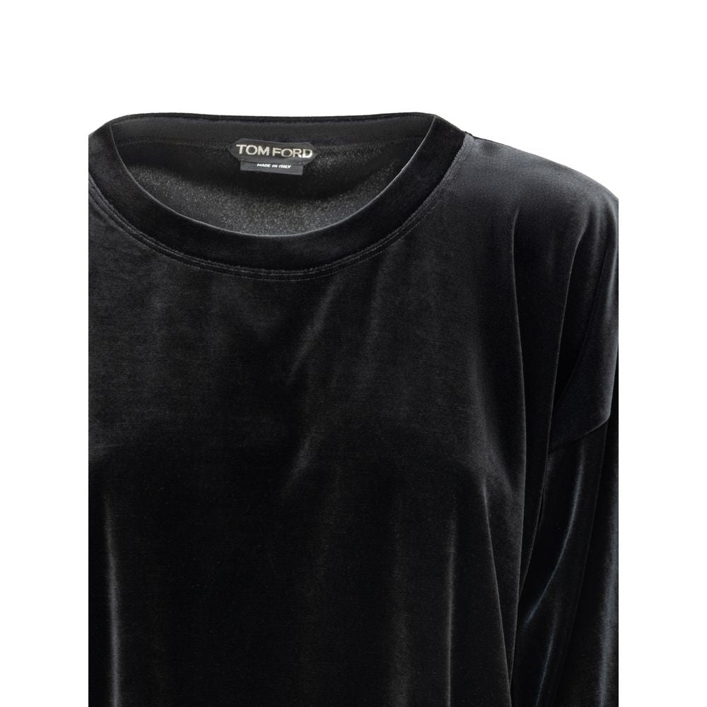 Tom Ford Schwarzes Synthetikhemd
