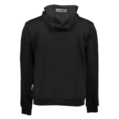 Plein Sport Schwarzer Baumwollpullover mit Kapuze für Männer