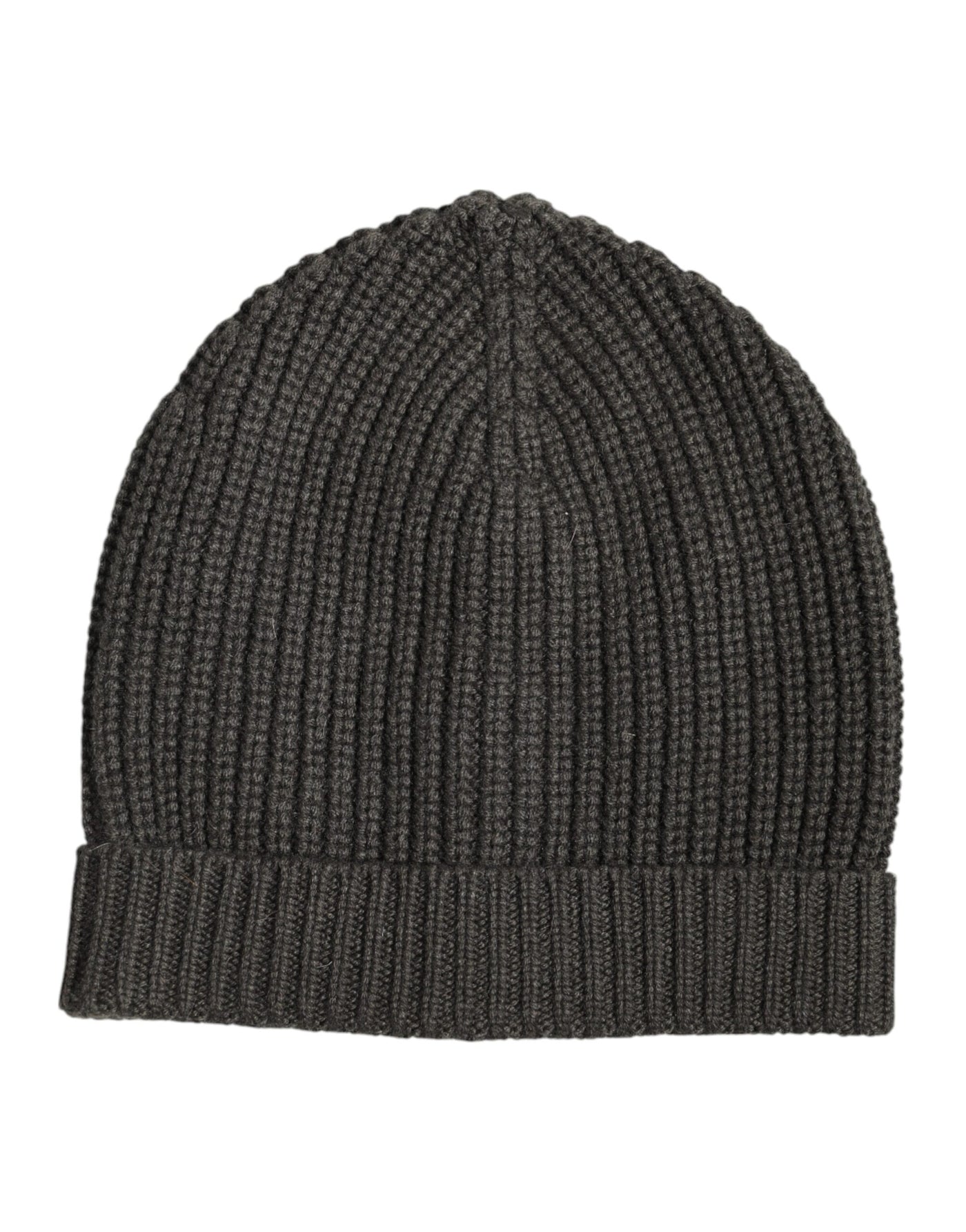 Dolce & Gabbana Dunkelgraue Kaschmir-Strickmütze Winter Beanie