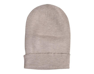 Dolce & Gabbana Beige Kaschmir Strickmütze Wintermütze