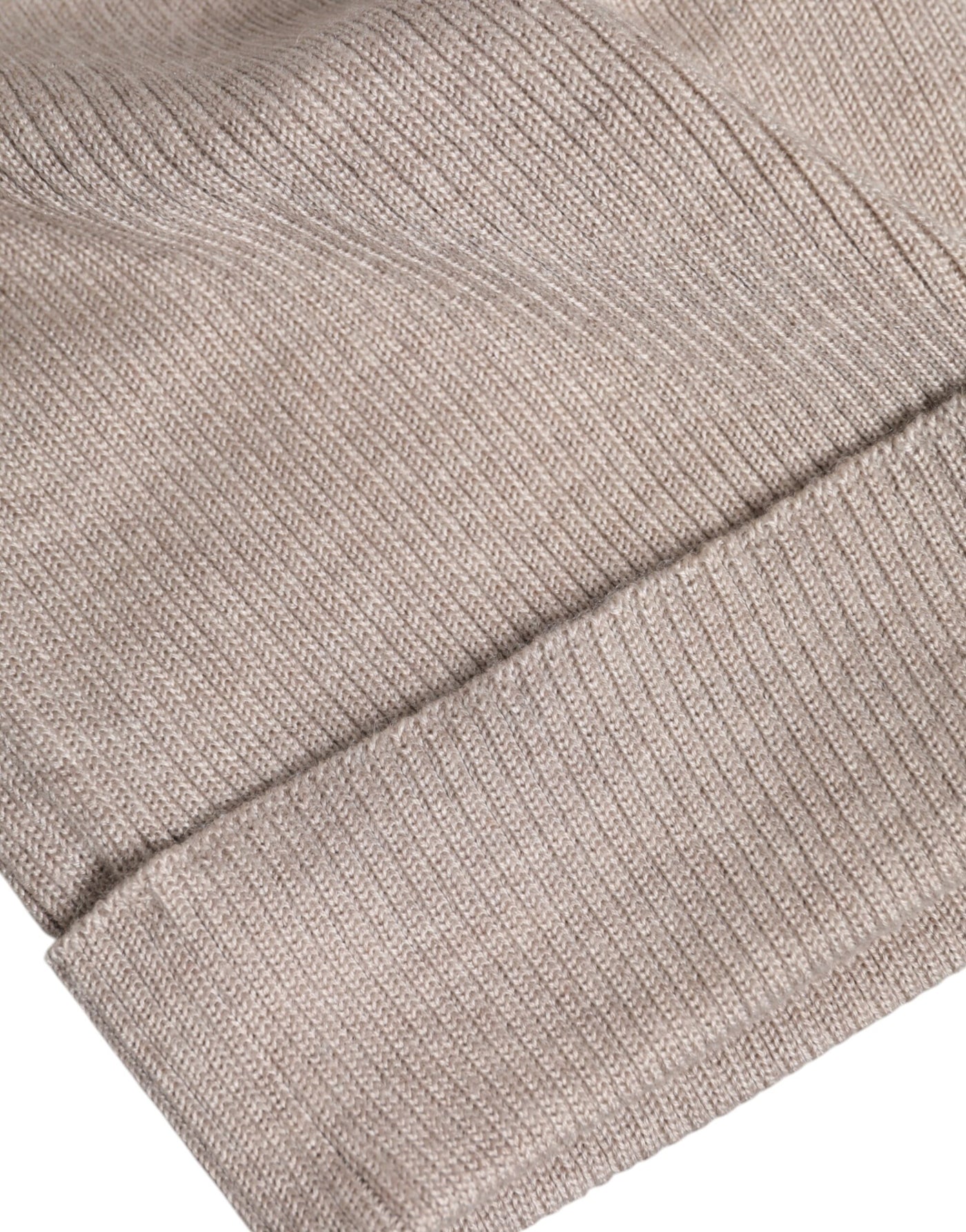 Dolce & Gabbana Beige Kaschmir Strickmütze Wintermütze