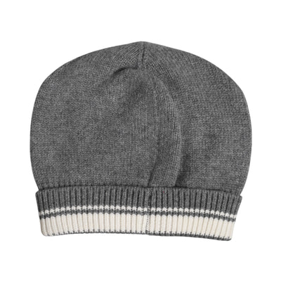 Dolce & Gabbana Graue Kaschmir-Strickmütze Winter Beanie