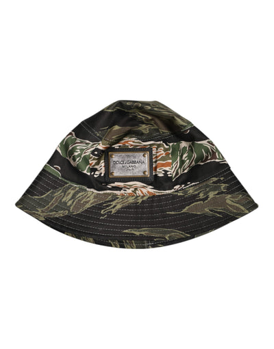 Dolce & Gabbana Multicolor DG Plaque Breite Krempe Eimer Hut