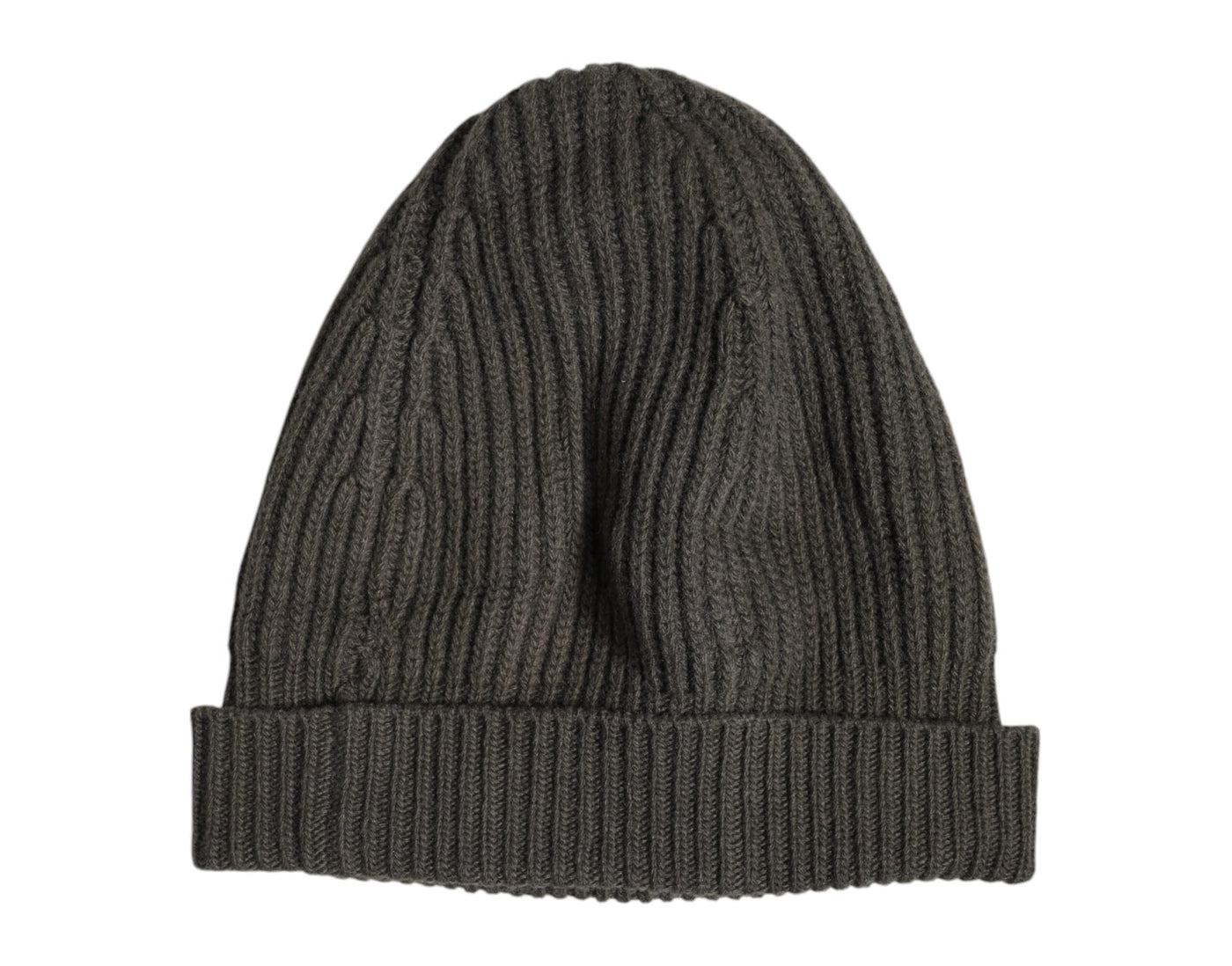 Dolce & Gabbana Grüne Wolle DG Plaque gestrickt Winter Beanie Hut
