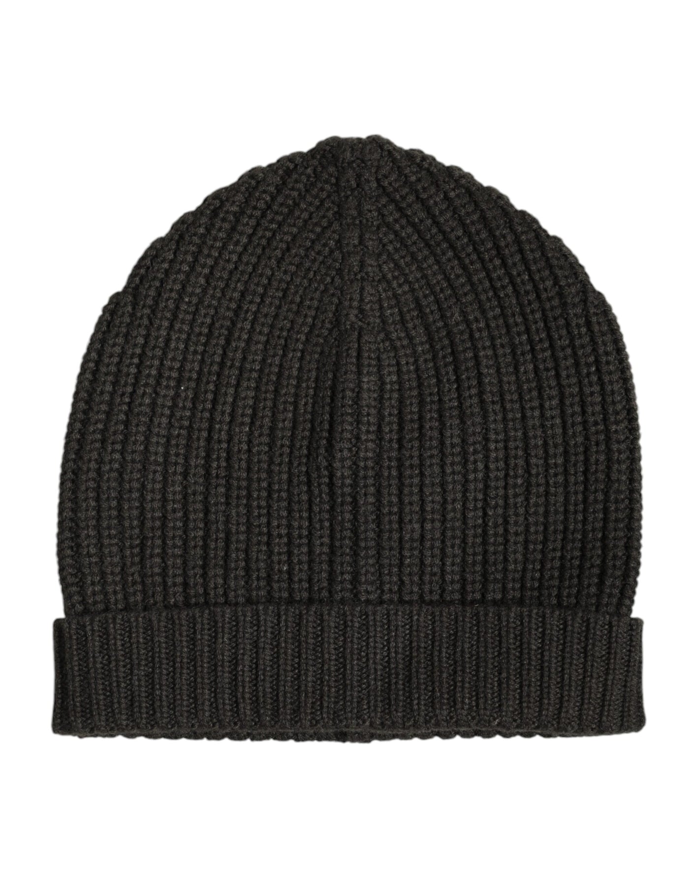 Dolce & Gabbana Dunkelgraue Kaschmir-Strickmütze Winter Beanie