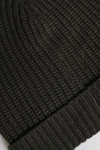 Dolce & Gabbana Dunkelgraue Kaschmir-Strickmütze Winter Beanie