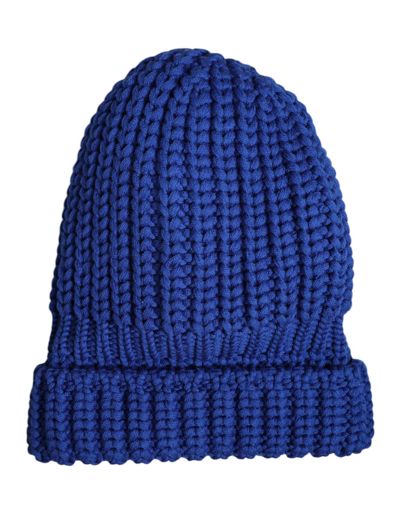 Dolce & Gabbana Wintermütze aus blauer Wolle gestrickt