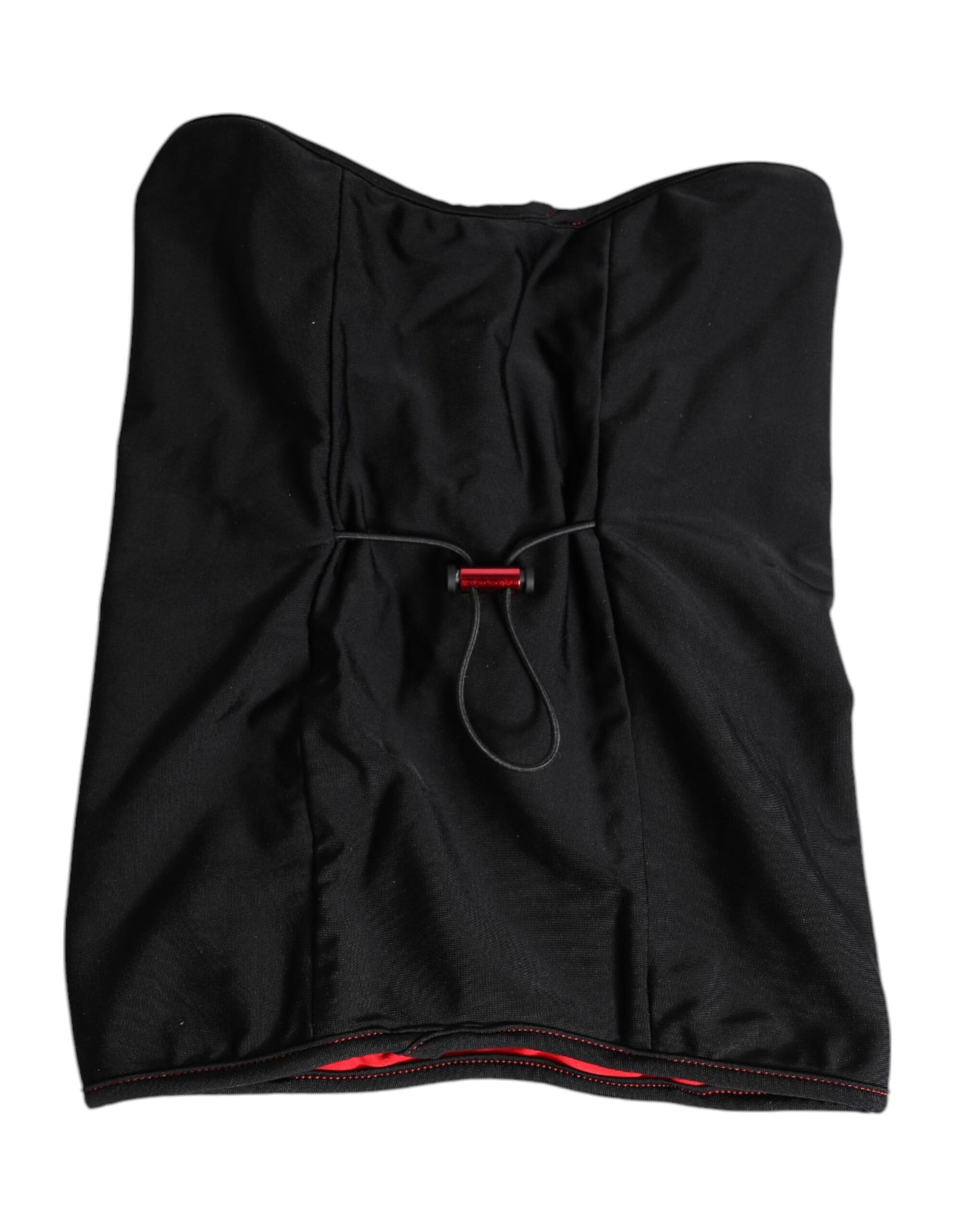 Dolce & Gabbana Schwarzer Nylon-gestrickter Halswärmer Balaclava-Schal