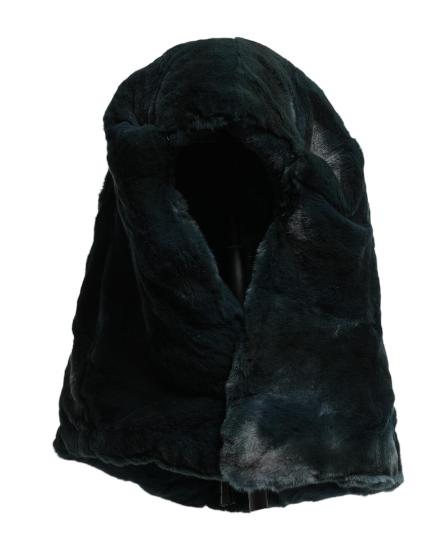 Dolce & Gabbana Schwarzes Wiesel Pelz Damen Beanie Hut