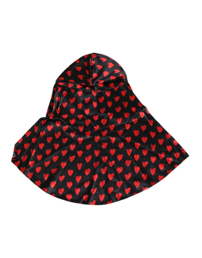 Dolce & Gabbana Schwarz Rote Herzen Polyester Hut