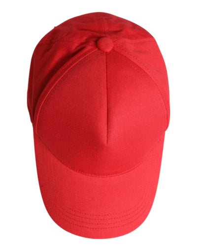 Dolce & Gabbana Rote Baumwolle 6 Panels Frauen Baseballmütze