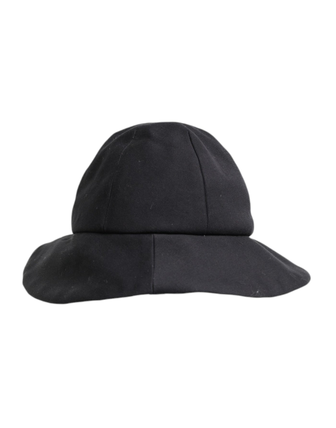 Dolce & Gabbana Schwarzer Eimerhut aus Baumwolle mit breiter Krempe
