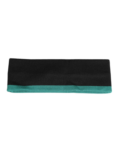 Dolce & Gabbana Schwarze Seide gestrickt DG Königin Stirnband Hut