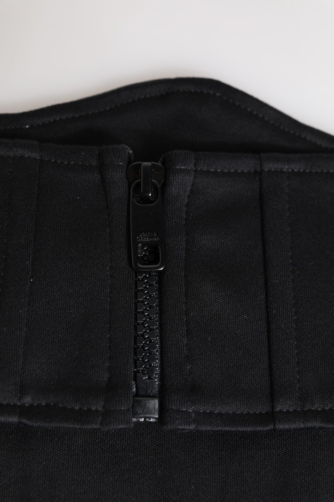 Dolce & Gabbana Schwarzer Baumwolltaille Smokinggürtel Kummerbund