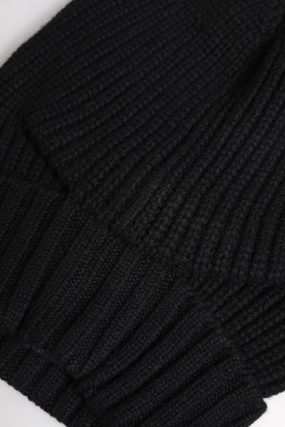 Dolce & Gabbana Schwarze Kaschmir-Strickmütze Winter Beanie