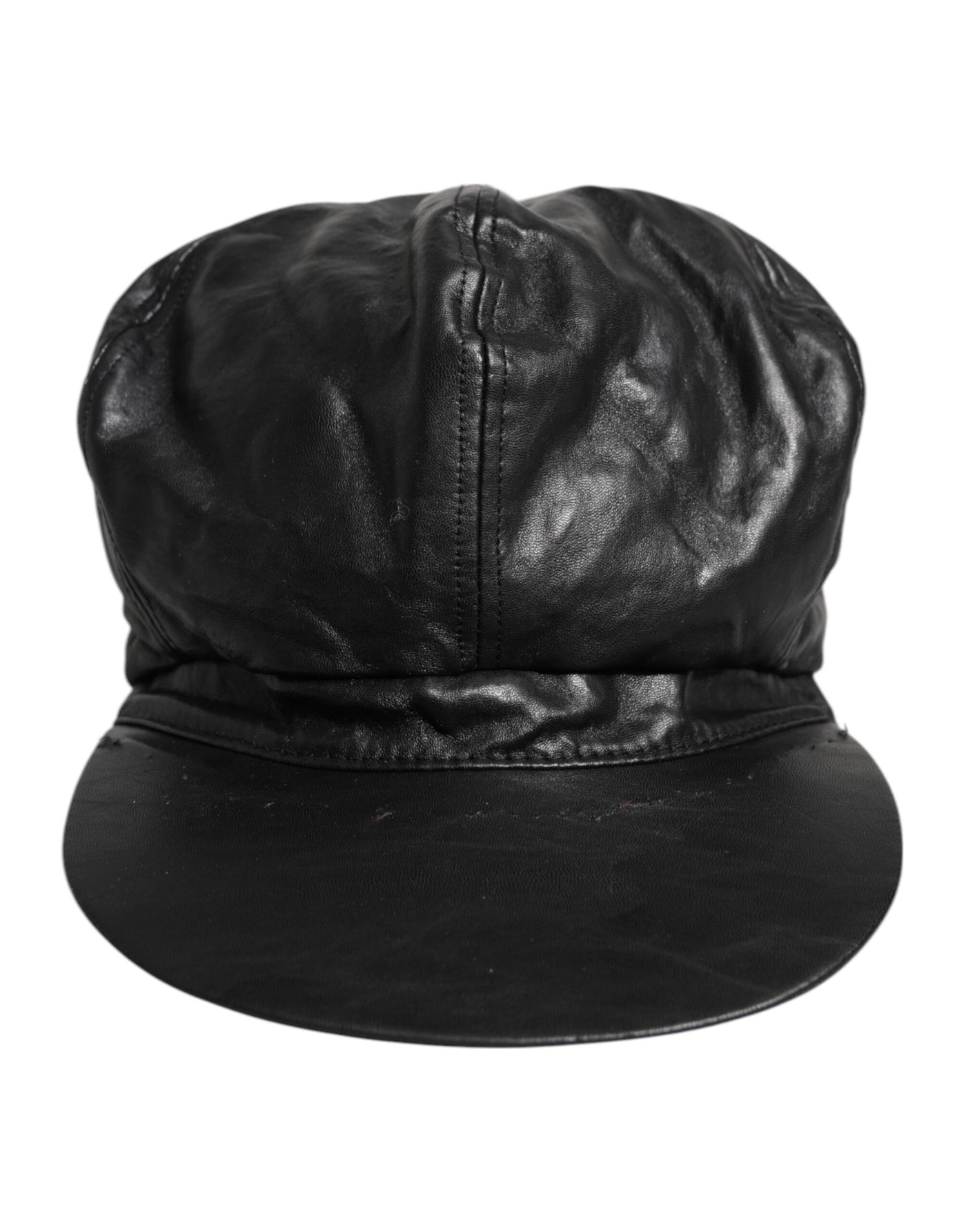 Dolce & Gabbana Schwarzes Kalb Newsboy Capello Cabbie Hut