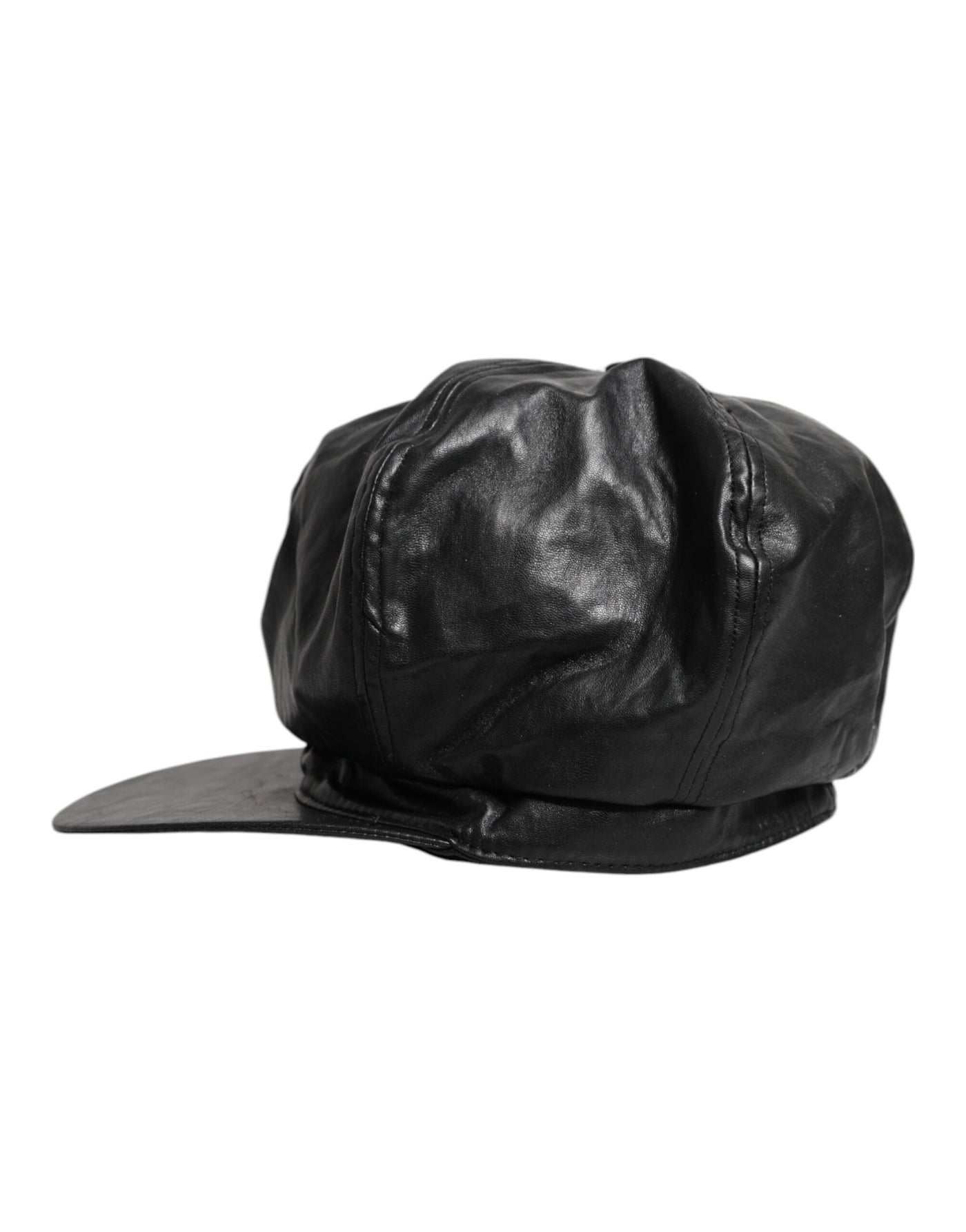 Dolce & Gabbana Schwarzes Kalb Newsboy Capello Cabbie Hut