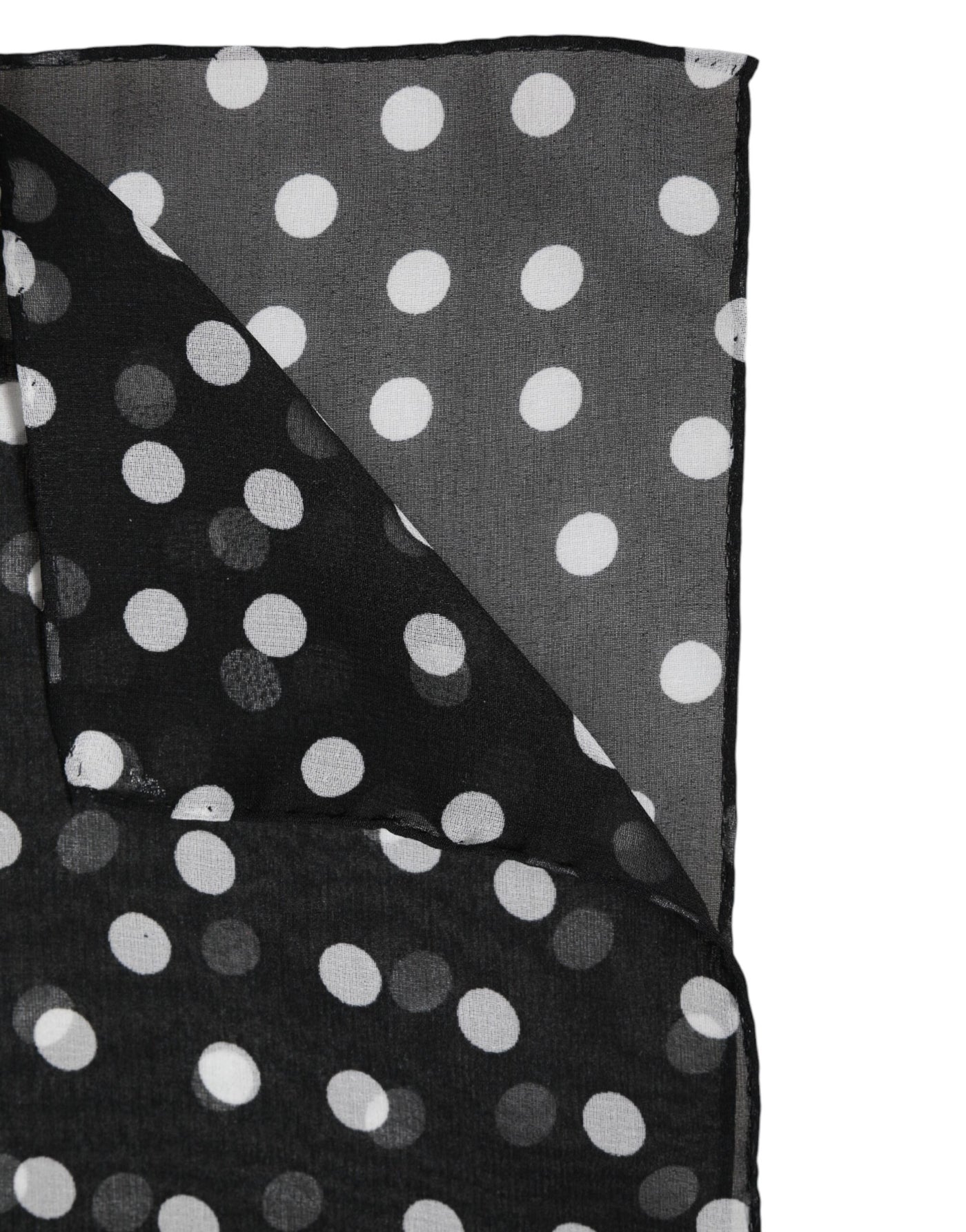 Dolce & Gabbana Schwarzer gepunkteter Polyester-Wickeltuchschal