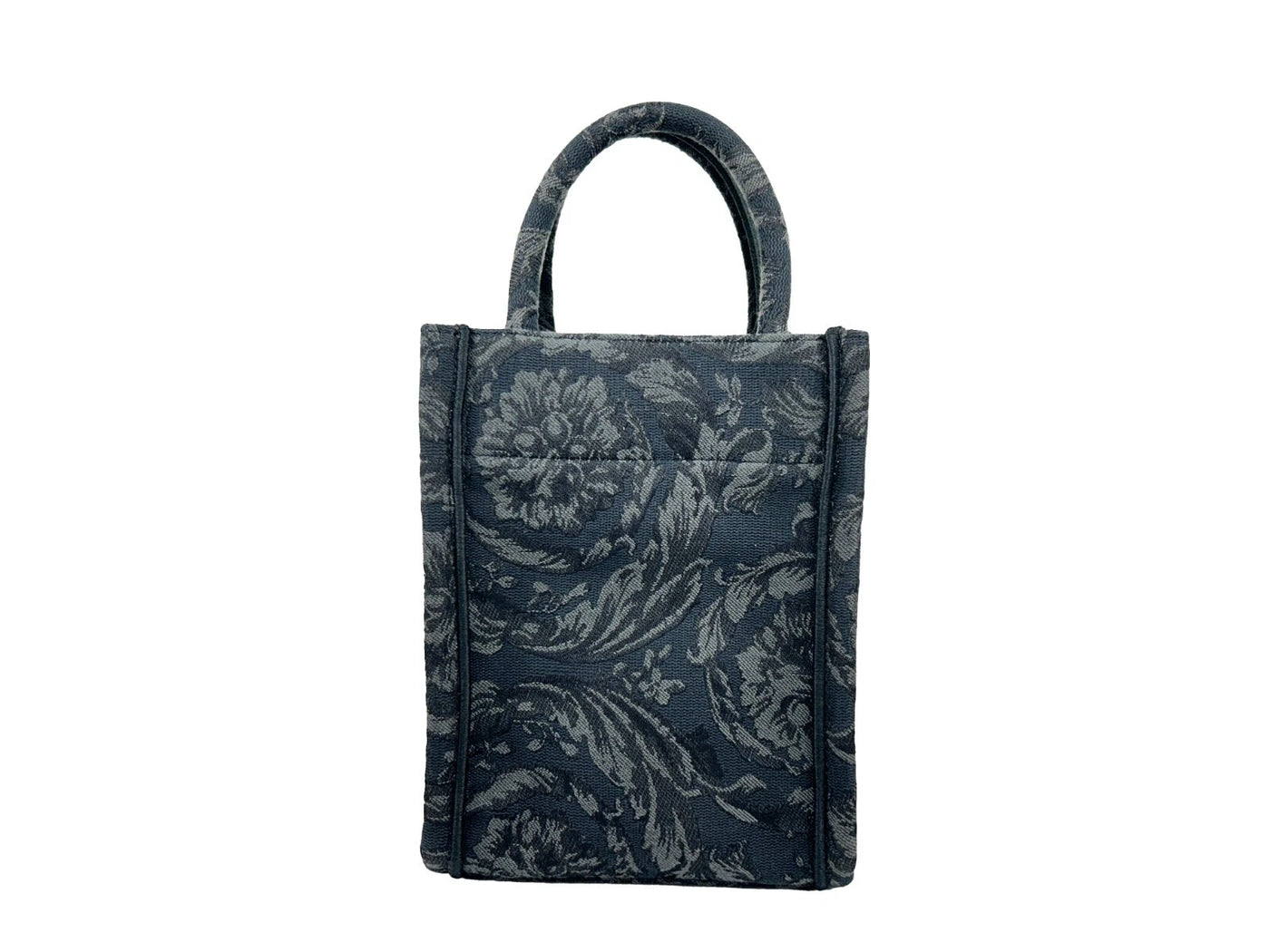 Versace Athena Barocco Mini Top Handle Tote Crossbody Bag Schwarz