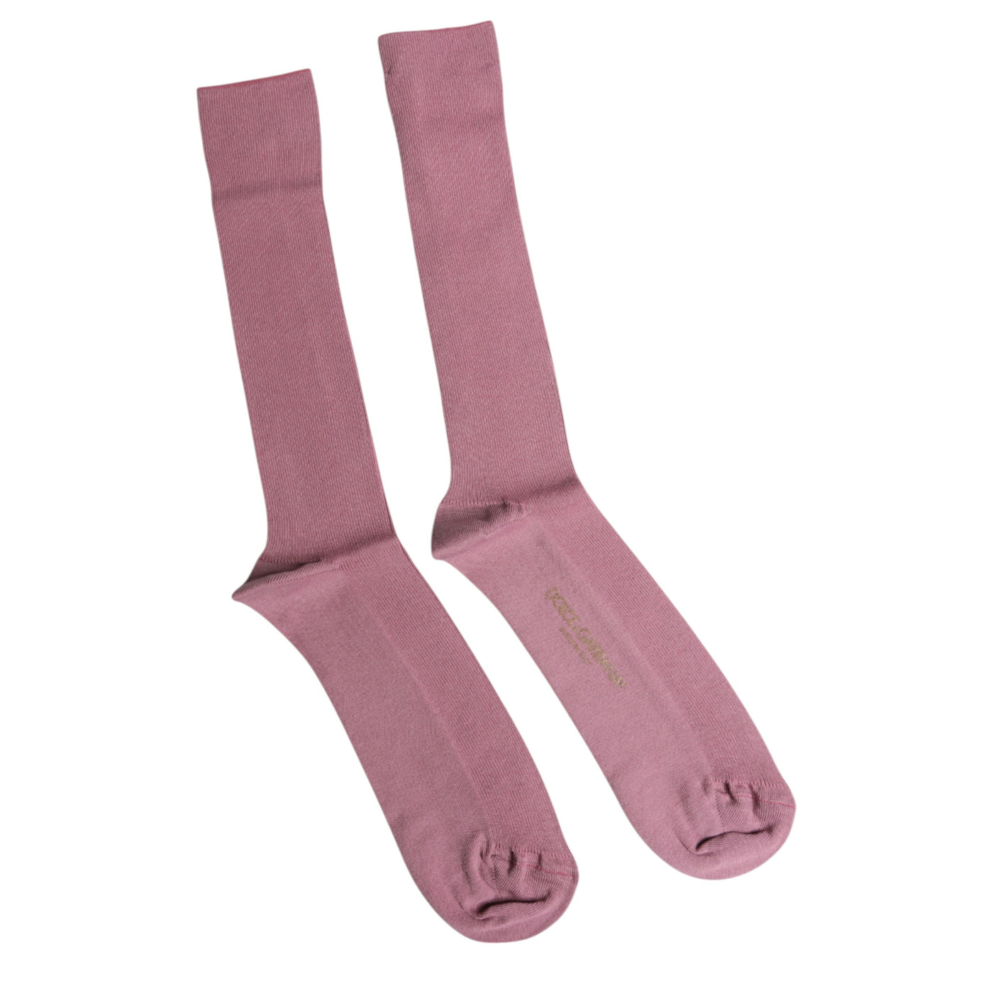 Dolce & Gabbana Rosa Baumwolle über die Wade Socken
