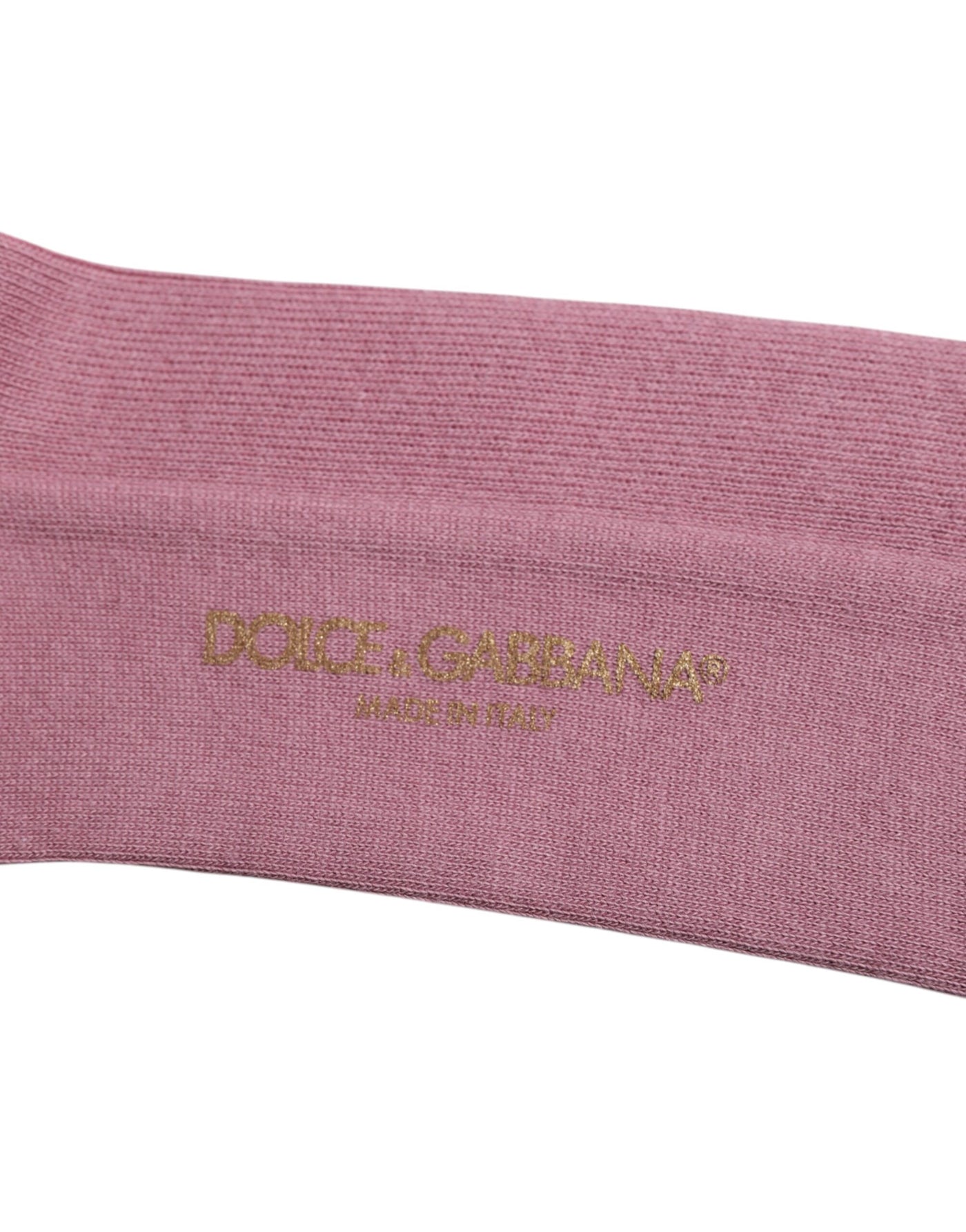 Dolce & Gabbana Rosa Baumwolle über die Wade Socken