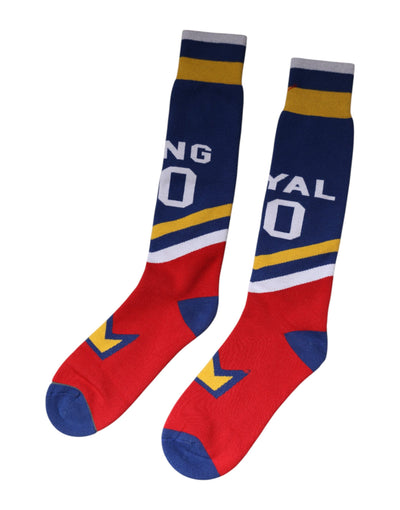 Dolce & Gabbana Multicolor Cotton Stretch Over Calf Socken