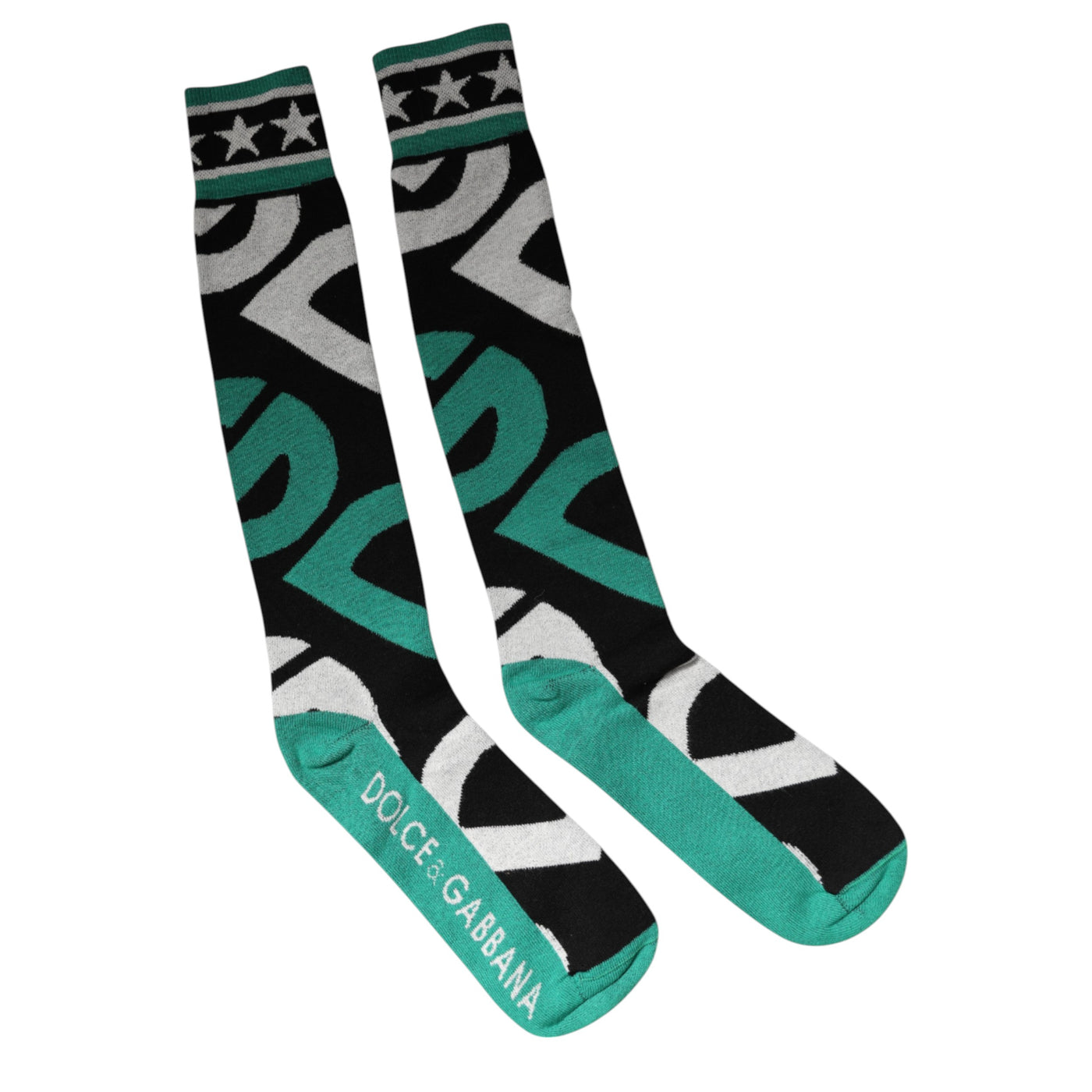 Dolce & Gabbana Multicolor Cotton Stretch Over Calf Socken