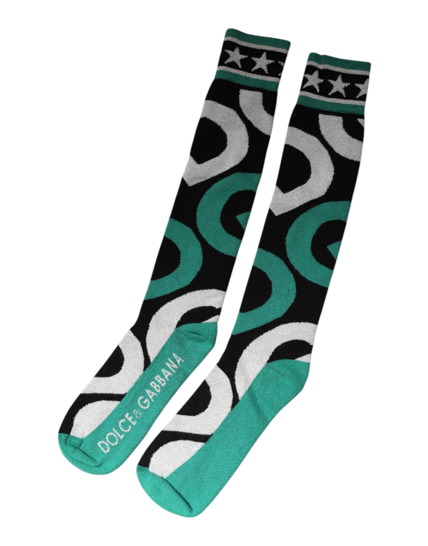 Dolce & Gabbana Multicolor Cotton Stretch Over Calf Socken