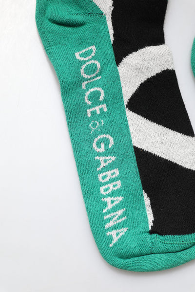 Dolce & Gabbana Multicolor Cotton Stretch Over Calf Socken
