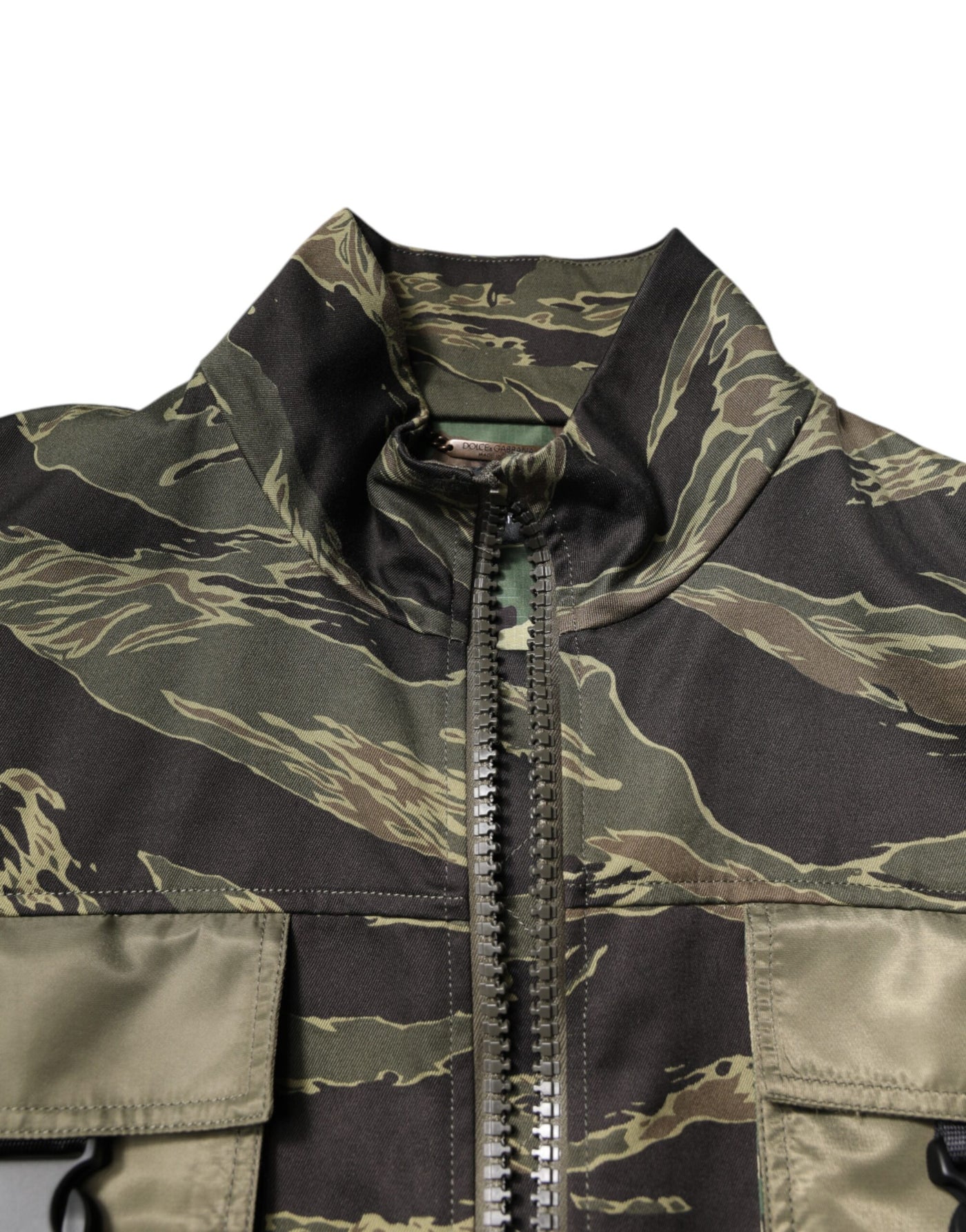 Dolce & Gabbana Mehrfarbige Camouflage-Baumwoll-Bomberjacke