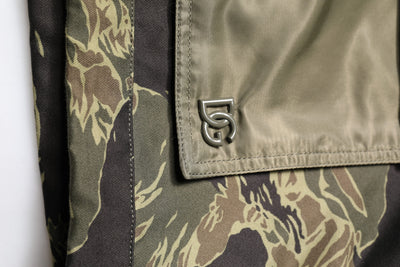 Dolce & Gabbana Mehrfarbige Camouflage-Baumwoll-Bomberjacke