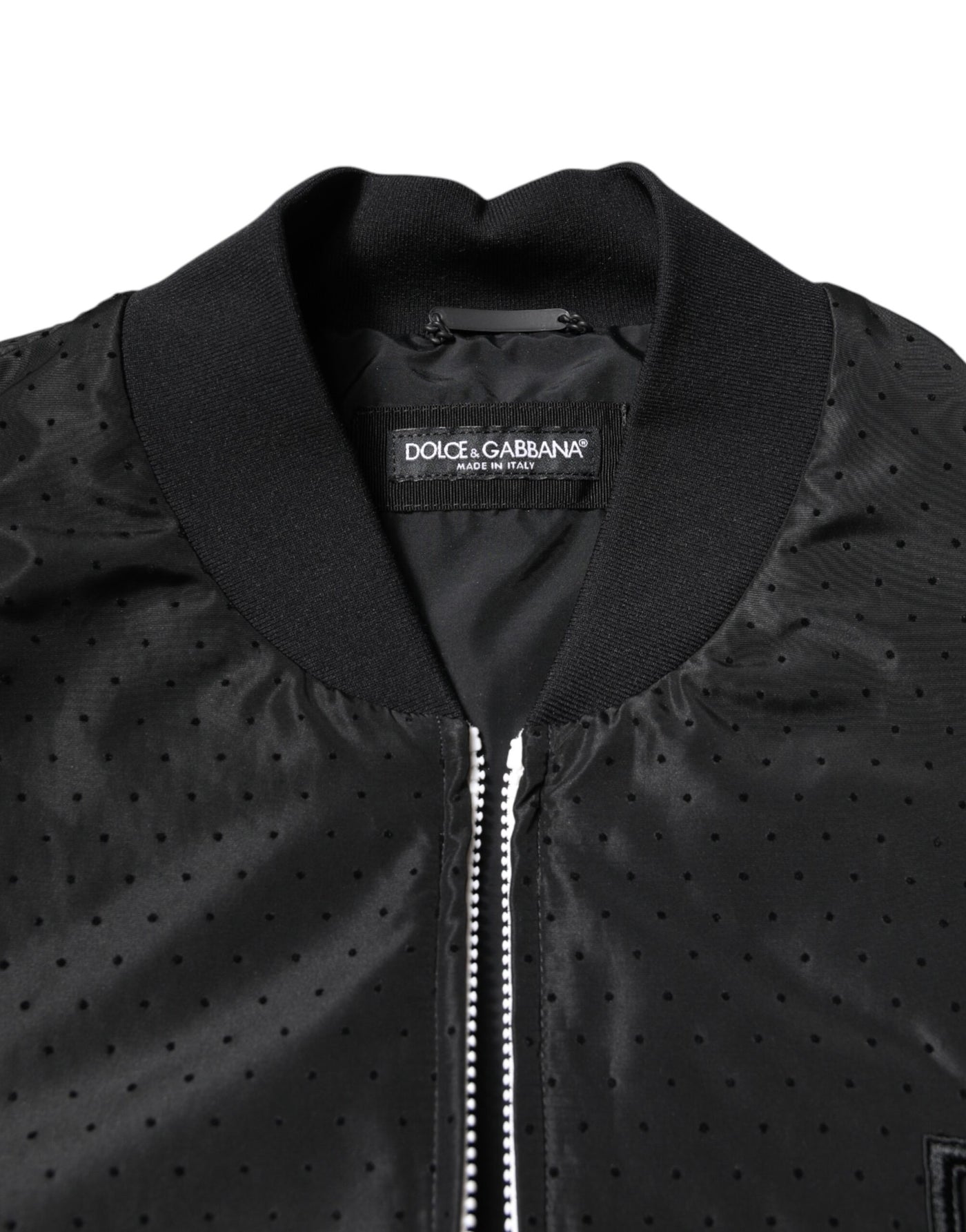 Dolce & Gabbana Schwarze Bomberjacke mit langen Ärmeln und durchgehendem Reißverschluss