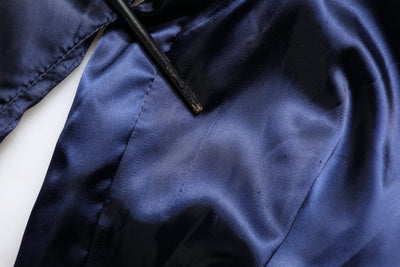 Dolce & Gabbana Blaue Nylon DG Crown Bomberjacke mit durchgehendem Reißverschluss