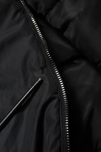 Dolce & Gabbana Schwarzer Kapuzen-Parka-Mantel Winterjacke