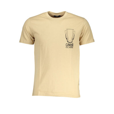 Cavalli Class T-Shirt aus beiger Baumwolle