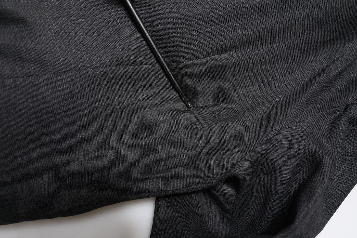 Dolce & Gabbana Schwarzer Leinenmantel einreihig Männer Blazer