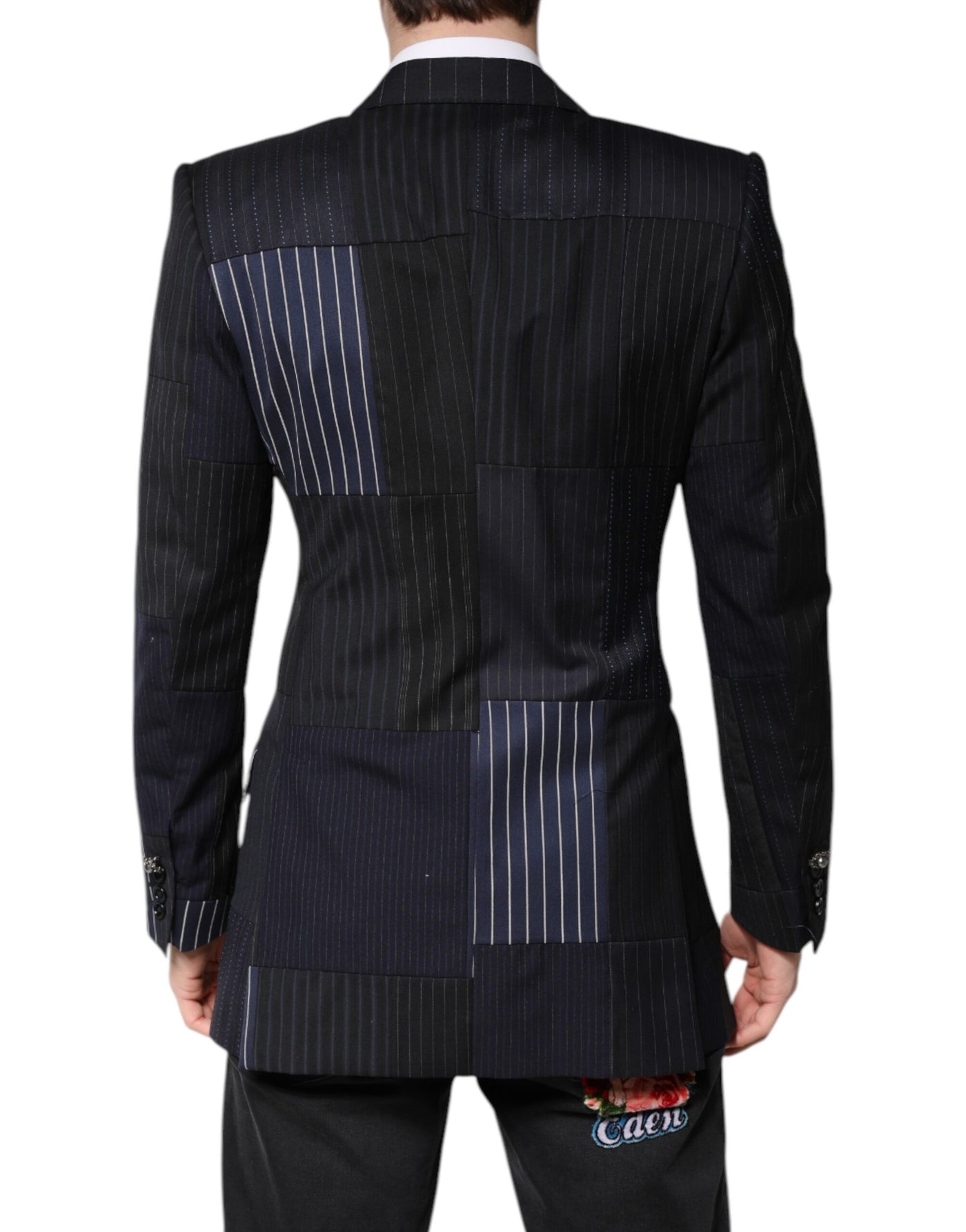 Dolce & Gabbana Multicolor Patchwork Jacke Mantel Anzug Blazer