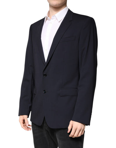 Dolce & Gabbana Schwarzer MARTINI Einreihiger Mantel Blazer