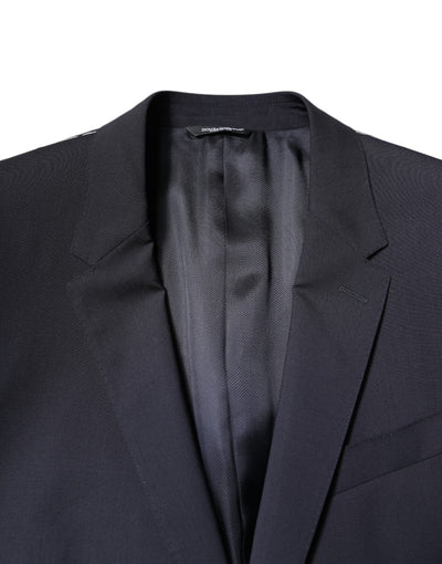 Dolce & Gabbana Schwarzer MARTINI Einreihiger Mantel Blazer