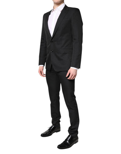 Dolce & Gabbana Schwarzer einreihiger formeller 2-teiliger Anzug
