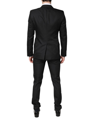 Dolce & Gabbana Schwarzer einreihiger formeller 2-teiliger Anzug
