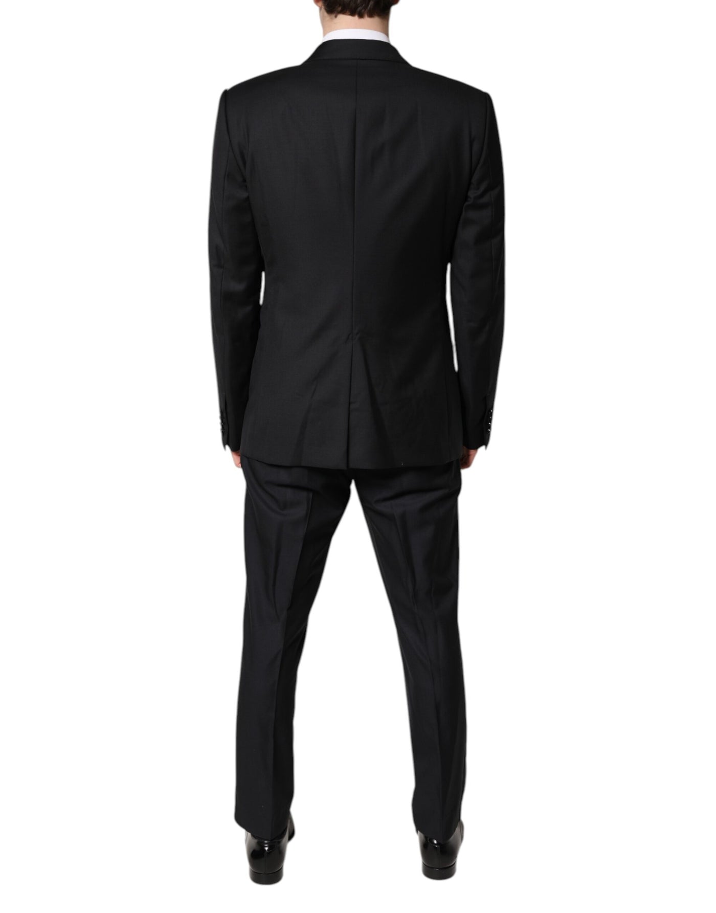 Dolce & Gabbana Schwarzer doppelreihiger formeller 3-teiliger Anzug