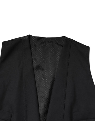 Dolce & Gabbana Schwarzer einreihiger formeller Blazer mit Weste
