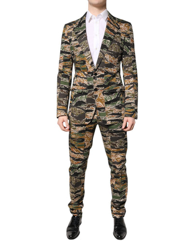 Dolce & Gabbana Multicolor TAORMINA Einreihiger 2-teiliger Anzug